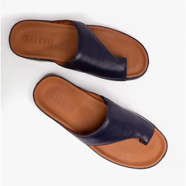 CAPRI II Ladies Toe-Loop Sandals Navy