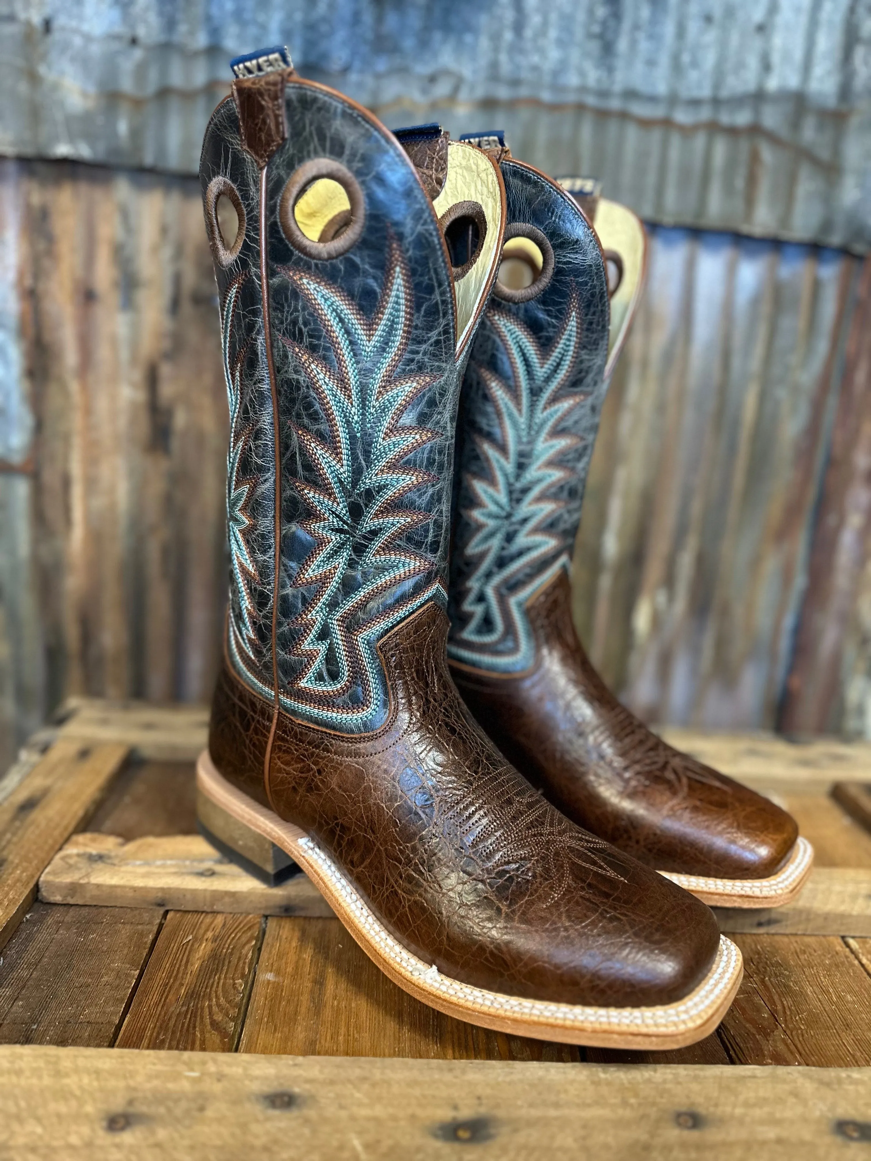 Hyer Slate Grey Goat Western Boot