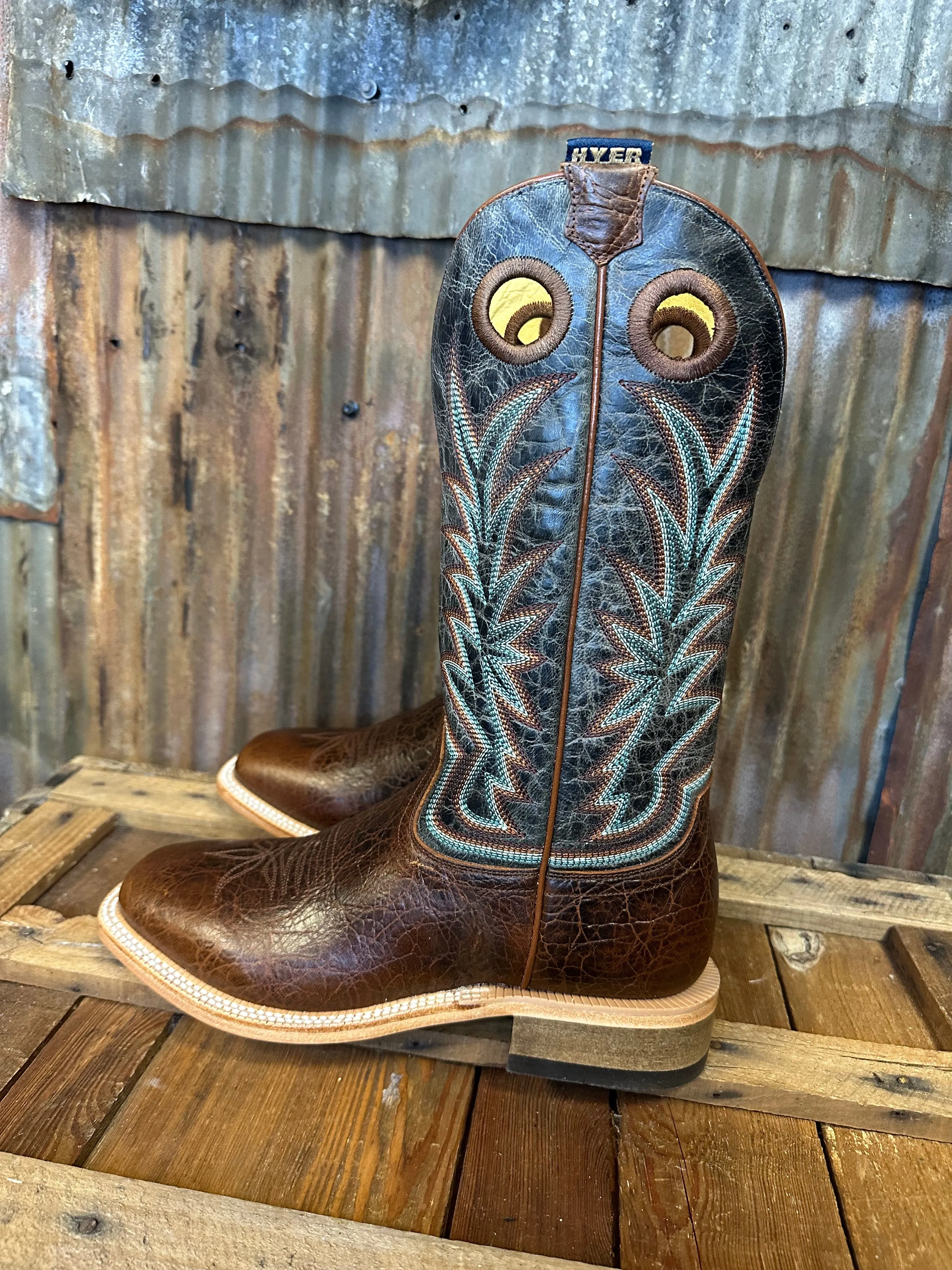 Hyer Slate Grey Goat Western Boot