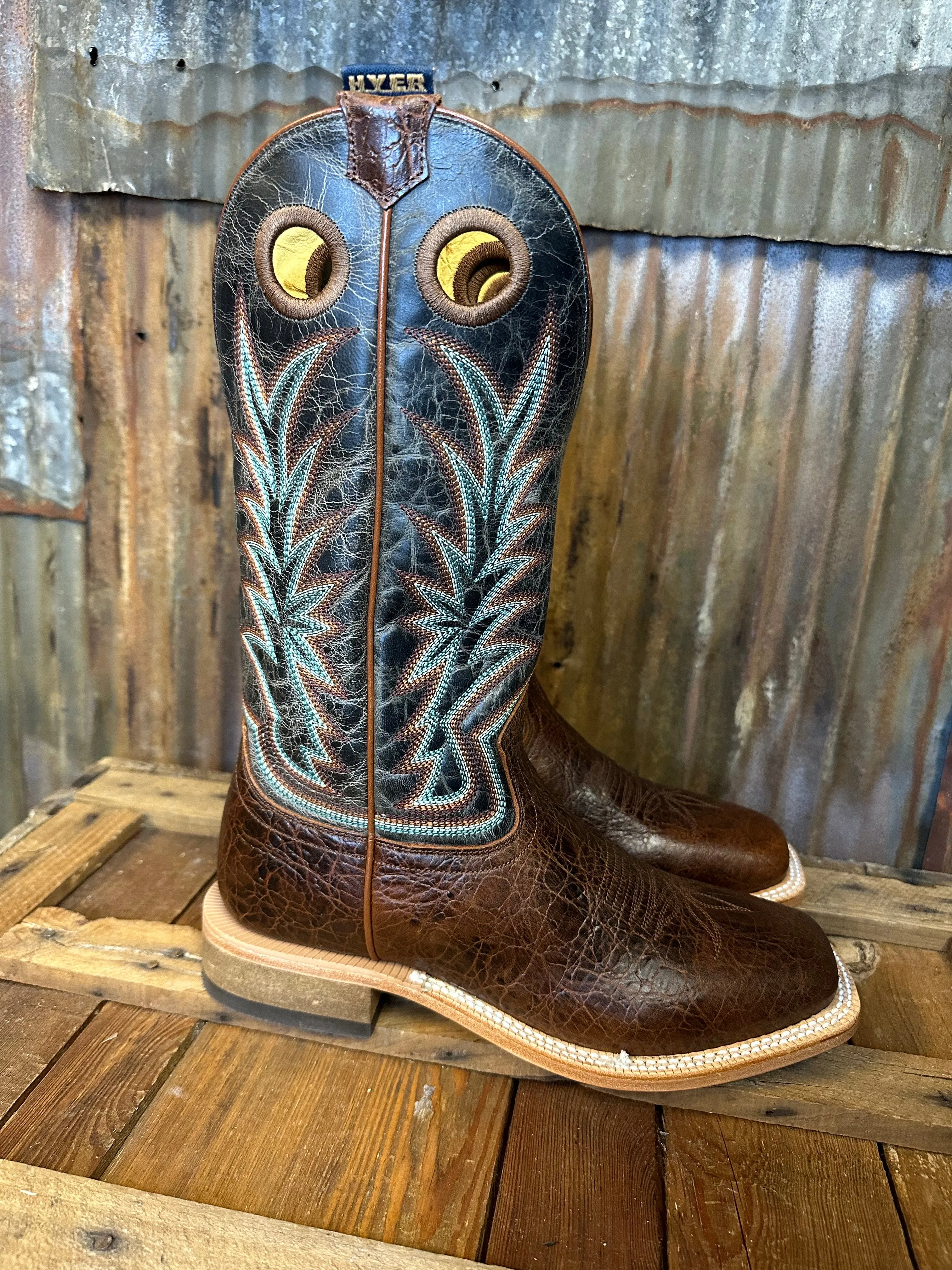 Hyer Slate Grey Goat Western Boot