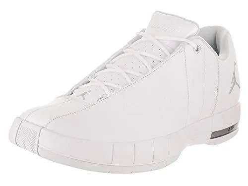 Jordan Mens Team Elite 2 Low White Mtllc Silver Platinum Size 10.5