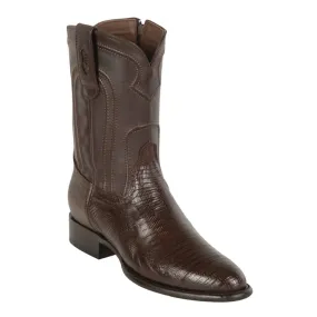 Los Altos Boots Mens #69Z0707  Roper W/Zipper Style | Genuine Teju | Color Brown