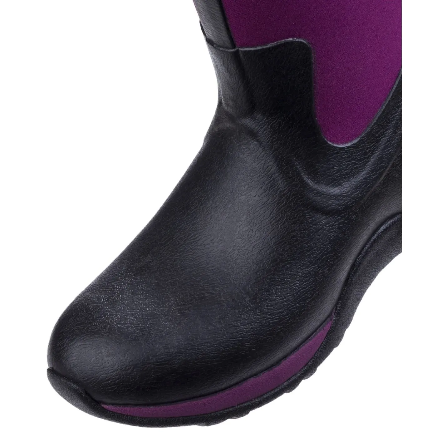 Muck Boots Black/Maroon Arctic Adventure Pull On Wellington Boots