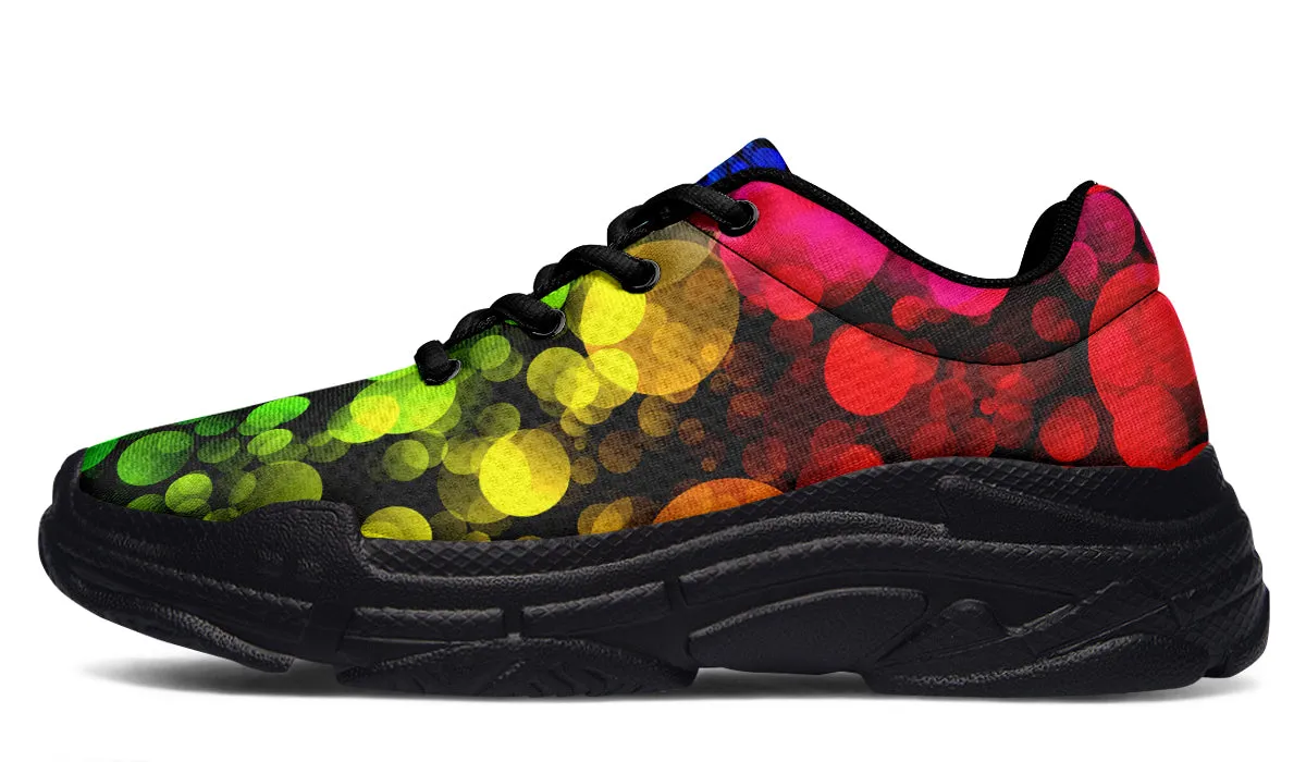 Rainbow Bubbles Chunky Sneakers