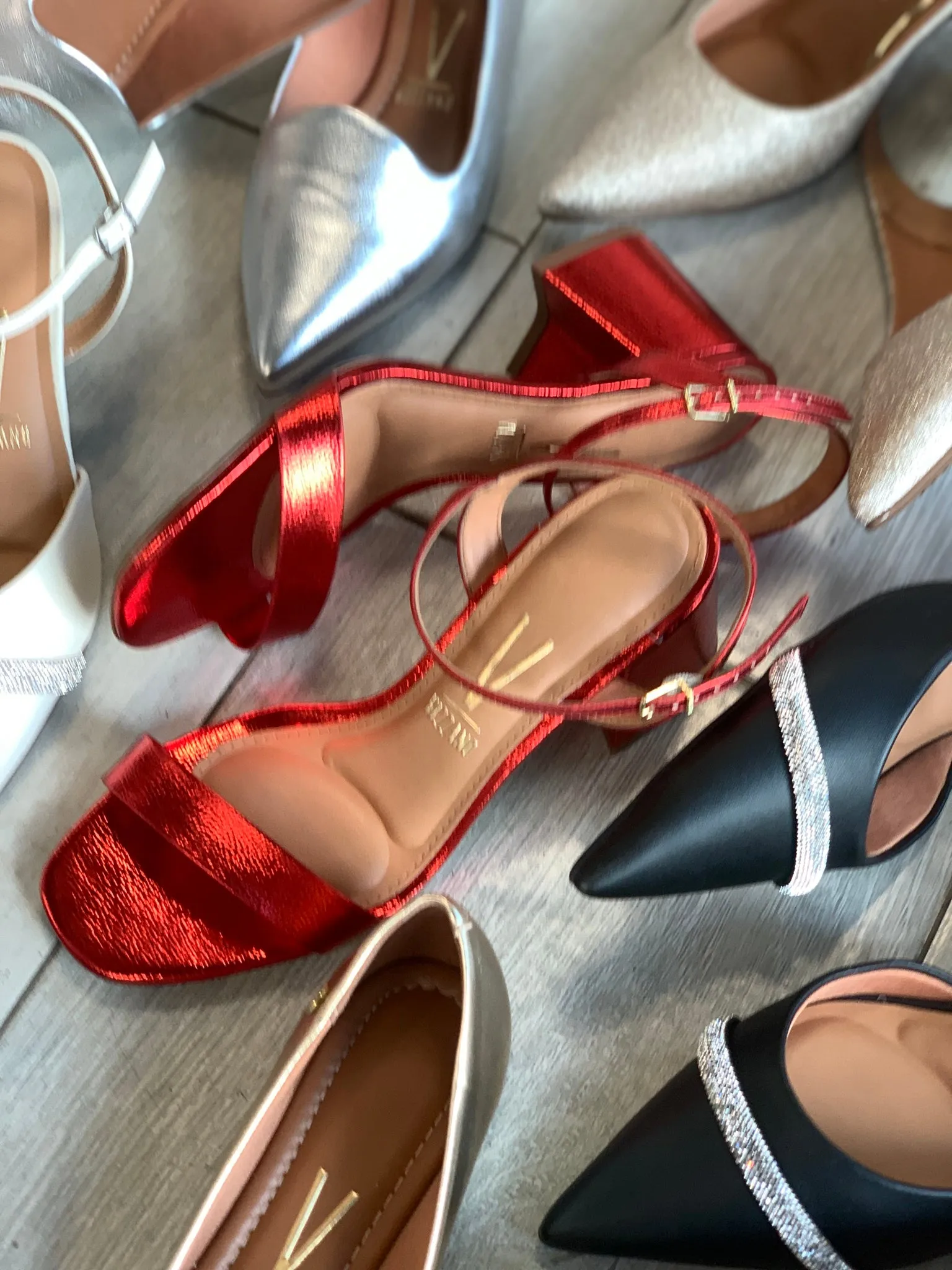 Vizzano 2” Red Square Heel Sandals
