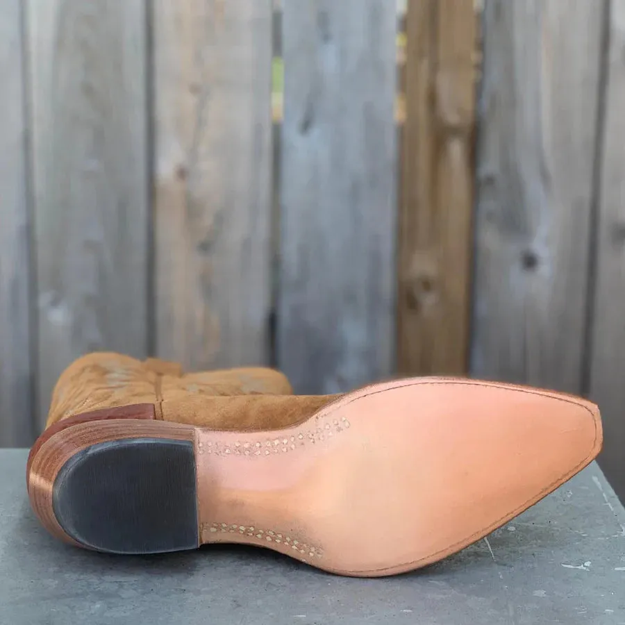 Women's Cinnamon Suede with Blue Stitch