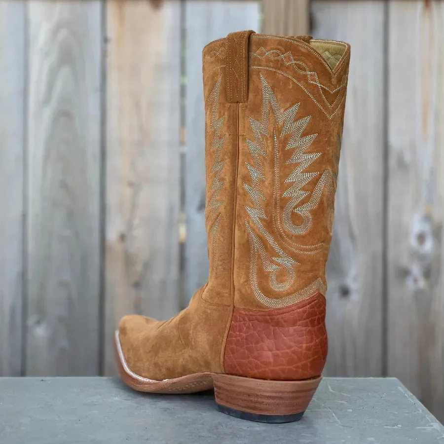 Women's Cinnamon Suede with Blue Stitch