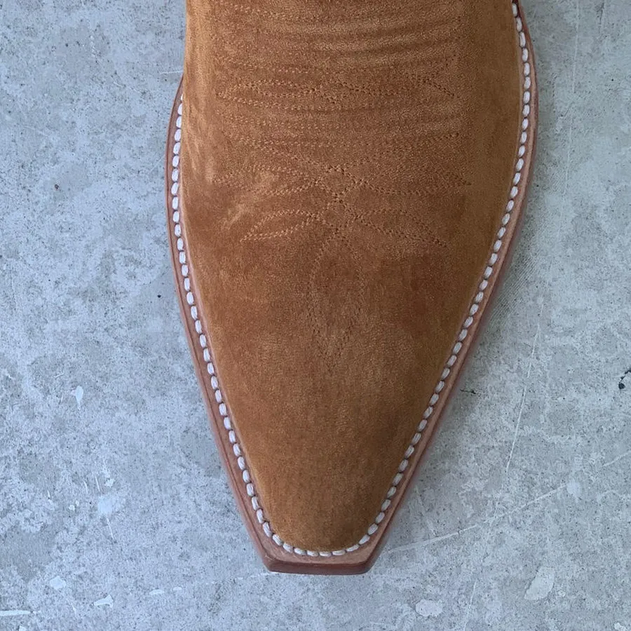 Women's Cinnamon Suede with Blue Stitch